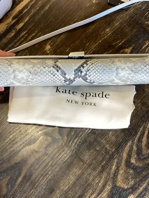 kate spade Deco Snake Embossed Leather Shoulder Bag in pale sapphire thumbnail 9