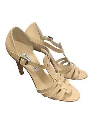 Manolo Blahnik womens italian handmade beige leather 4" heels sz 10/40 SKU 10740 thumbnail 3