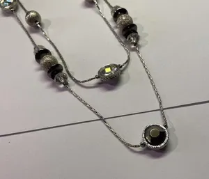 New York & Company NWT $22.95 Silver Tone Multi Strand Costume Jewelry Necklace thumbnail 8