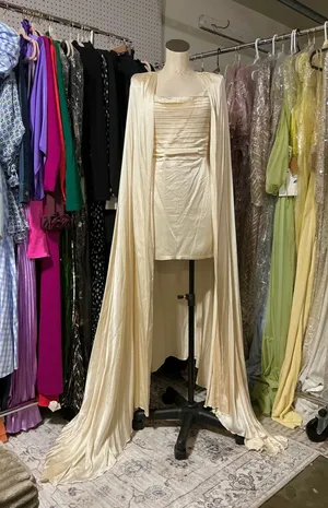 Michael Costello x REVOLVE Bardot Mini Dress Cape Set  thumbnail 1