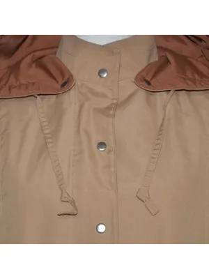 VTG London Fog Jacket Womens 10 Tan Brown Hooded Rain Coat Weatherwear Zip Liner thumbnail 3