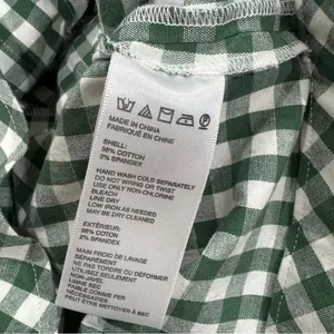 Urban Outfitters As If Green White Gingham Cropped Jacket Women’s XS thumbnail 4