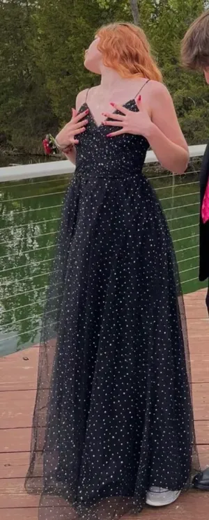 Windsor Black Sequin Prom Dress thumbnail 1