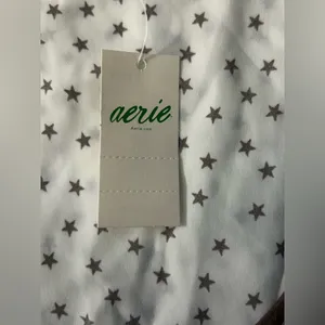 aerie Women’s White & Brown High Low Star Tank Top Sleeveless Blouse SZ MD NWT thumbnail 11