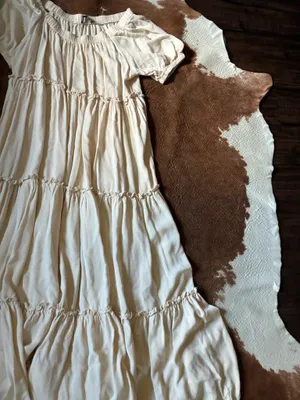 Fore Dress size large 100% rayon Perfect for a bump or baby shower! thumbnail 2