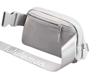 NWT Lululemon Belt Bag Silver Drop White Wordmark 1L - RARE | SOLD OUT thumbnail 1