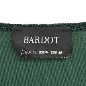 Bardot Long Sleeve Velour Green Spring Bodysuit Size Medium Women’s thumbnail 6