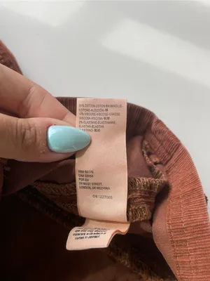 Free People Chocolate Brown Corduroy Mini Skirt with Front Slit thumbnail 5