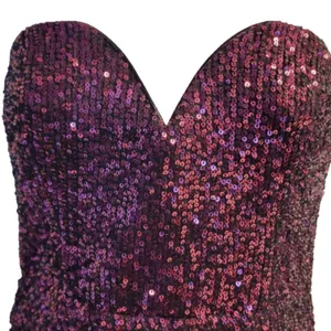LULU's Prom Wedding Sexy Sophisticated Slimming Sequin Bustier Strapless Dress thumbnail 2