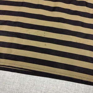 Vintage Albert Nipon Blouse Womens 6 Brown Striped Round Neck Long Sleeve‎ Silk thumbnail 5