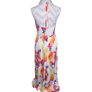 LORAGAL Floral Deep V Neck Floral Ruched Cinch Waist Maxi Dresses-Large NWT thumbnail 2