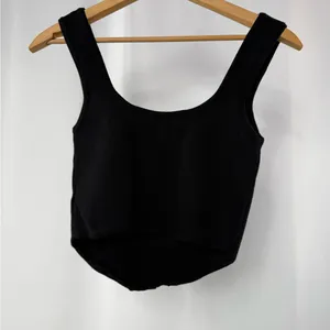 House of Harlow 1960‎ Square Neck Cropped Structured Tank Top in Black Size XS thumbnail 3