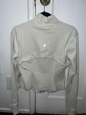 Lululemon Cropped Define Jacket Ribbed Nulu Bone Radiate Transparent Foil thumbnail 6