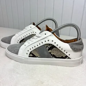Steve Madden Annita Sneaker Leather Reptile Snakeskin Studs 7.5‎ Tennis Shoe thumbnail 6