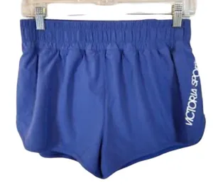 Victorias Secret Sport Womens Running‎ Active Shorts Athletic Blue Size L thumbnail 1