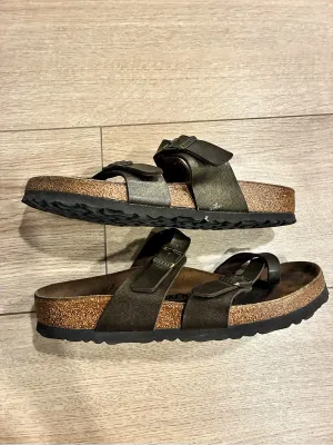 Birkenstock Women’s Mayari Buckle Sandals Brown Metallic Bronze Size 6 thumbnail 2