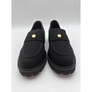 Vivaia Francesca Platform Chunky Heel Penny Minimalist Preppy Black Loafer 8 thumbnail 6