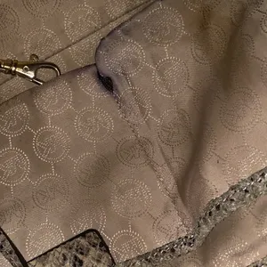 Michael Kors Python snake  print gray leather tote bag thumbnail 8