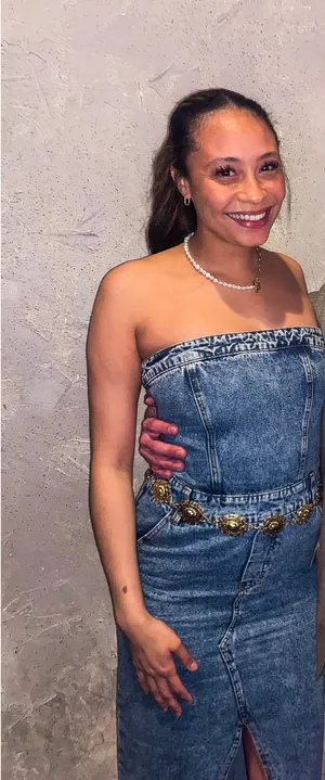 Revenge the label denim dress thumbnail 2