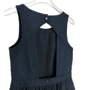 Anthropologie Birdcage Navy Blue Blouson Dress Small Sleeveless Mini Dress Small thumbnail 4