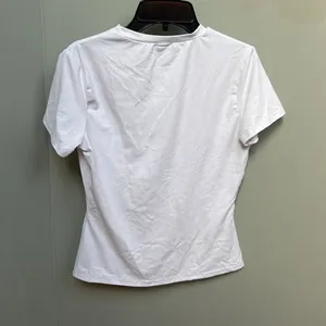 White Fitted Crew Neck T thumbnail 3