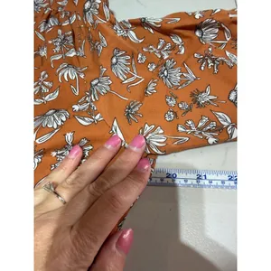 Mata Traders Wrap Dress Womens Large Orange Floral Cotton Boho Cottagecore thumbnail 5