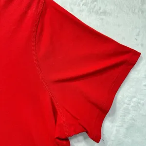 Tommy Hilfiger Red Ringer Tee with Navy & White Logo Star Cap Sleeves Slim Fit thumbnail 4