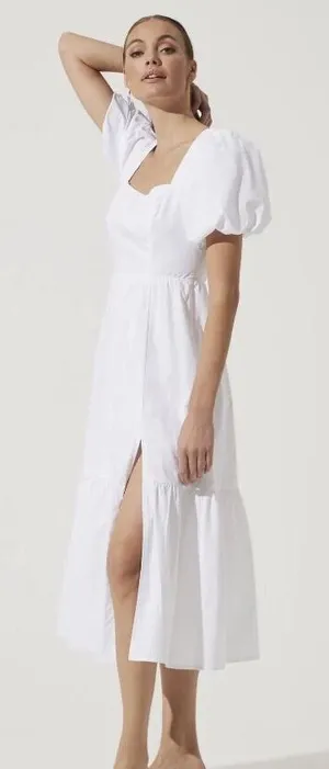 ASTR THE LABEL Puff Sleeve Midi‎ Dress thumbnail 1