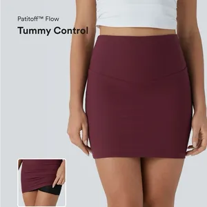 Halara Patitoff Flow High Waisted 2-in-1 Bodycon Mini Skirt XL NWT thumbnail 2