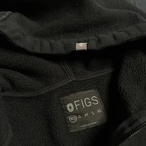 FIGS Black Full Zip Hoodie Fleece Lined Women's Casual‎ Athleisure XS thumbnail 2