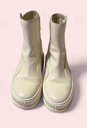 Puma Cream Platform Chelsea Ankle Boots thumbnail 1