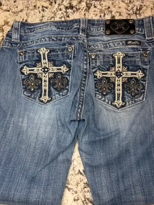 Miss Me Medium Blue high rise Skinny Denim Jeans thumbnail 7