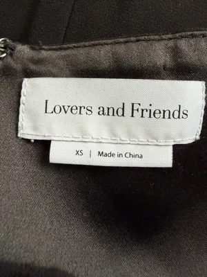 Lovers + Friends Sidney Mini Dress Black XS Criss Cross Strappy Cocktail Party thumbnail 6