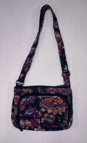 Vera Bradley Navy Floral Quilted Crossbody Bag thumbnail 1