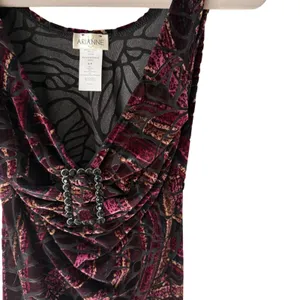 Arianne Tank Top Y2k Goth Small‎ Purple Black Velvet Buckle Whimsigoth Witchy thumbnail 2