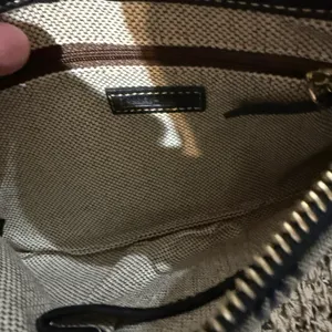 DOONEY & BOURKE Logo Hand‎ Bag Black Jacquard Leather Shoulder Purse thumbnail 5