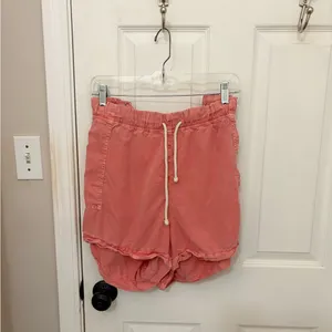 Aerie High Waisted Pull-On Shorts in Spicy Coral thumbnail 4