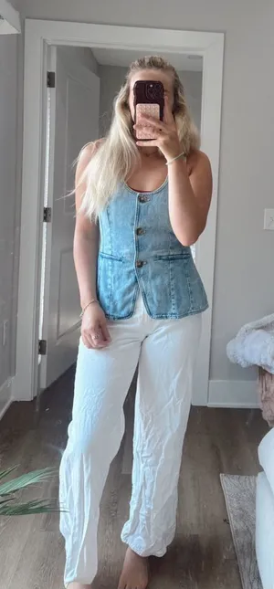 Madewell denim vest top 4 NWT thumbnail 6