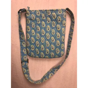 Vera Bradley Crossbody Bag Women Small Blue Quilted Paisley Hipster‎ Spring thumbnail 10