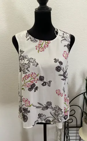1‎ State Floral-Print Split-Back Cloud Tank Top Women's Size XS thumbnail 1