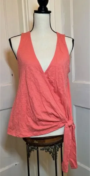 Altar'd State coral pink Pink V Neck Wrap Tank Top thumbnail 1