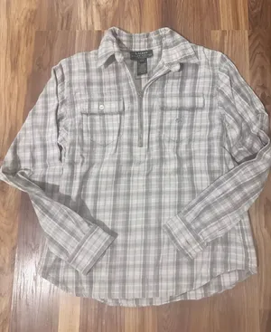 Ralph Lauren Y2K Women’s Quarter Zip Flannel Sweater thumbnail 1