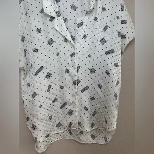 Vintage Miss Dior Christian Dior Pajamas Top size Small 70’s 80’s thumbnail 5