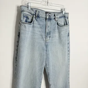 7 For‎ All Mankind Logan Frost Stovepipe Jean High Rise Size 32 Minimalist thumbnail 6