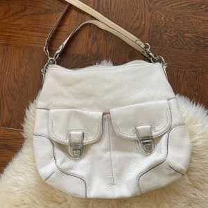 Vtg Coach Poppy Avery hobo/crossbody bag white pebbled leather thumbnail 4