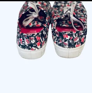 Disney Minnie Mouse Sneakers Shoes Black Pink White 9 Bow Keds Casual Mickey thumbnail 3
