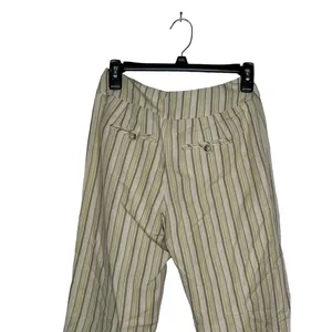 Loft Ann Taylor Women's Pants Striped Flared Leg Mid-Rise ‎ Linen Blend Size 0 thumbnail 10