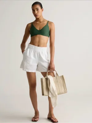 Quince Italian V-Neck Bikini Top | Palm Green | XS thumbnail 7
