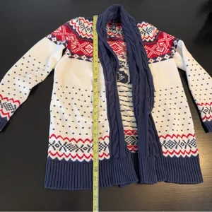 Navy and Red‎ Patterned Sweater thumbnail 3
