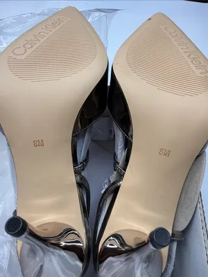 Calvin Klein Women's Cordera Strappy Slip-On Stiletto Pumps Size 8M thumbnail 7